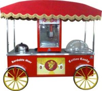 Popcorn mısır patlatırken kestane kebap yapan aynı zamanda koçan süt mısırı haşlayan tekerlekli satış standı arıyorsanız bu patlamış mısır patlatma makinalı, kestane kebap ızgaralı ve koçan mısır kazanlı bu araba tam size göre